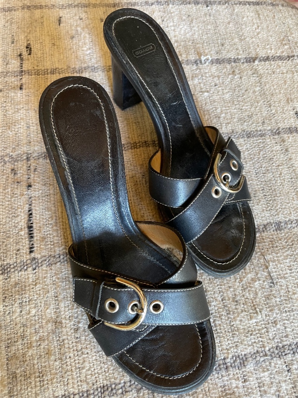 Coach Black Sandals Size 6.5